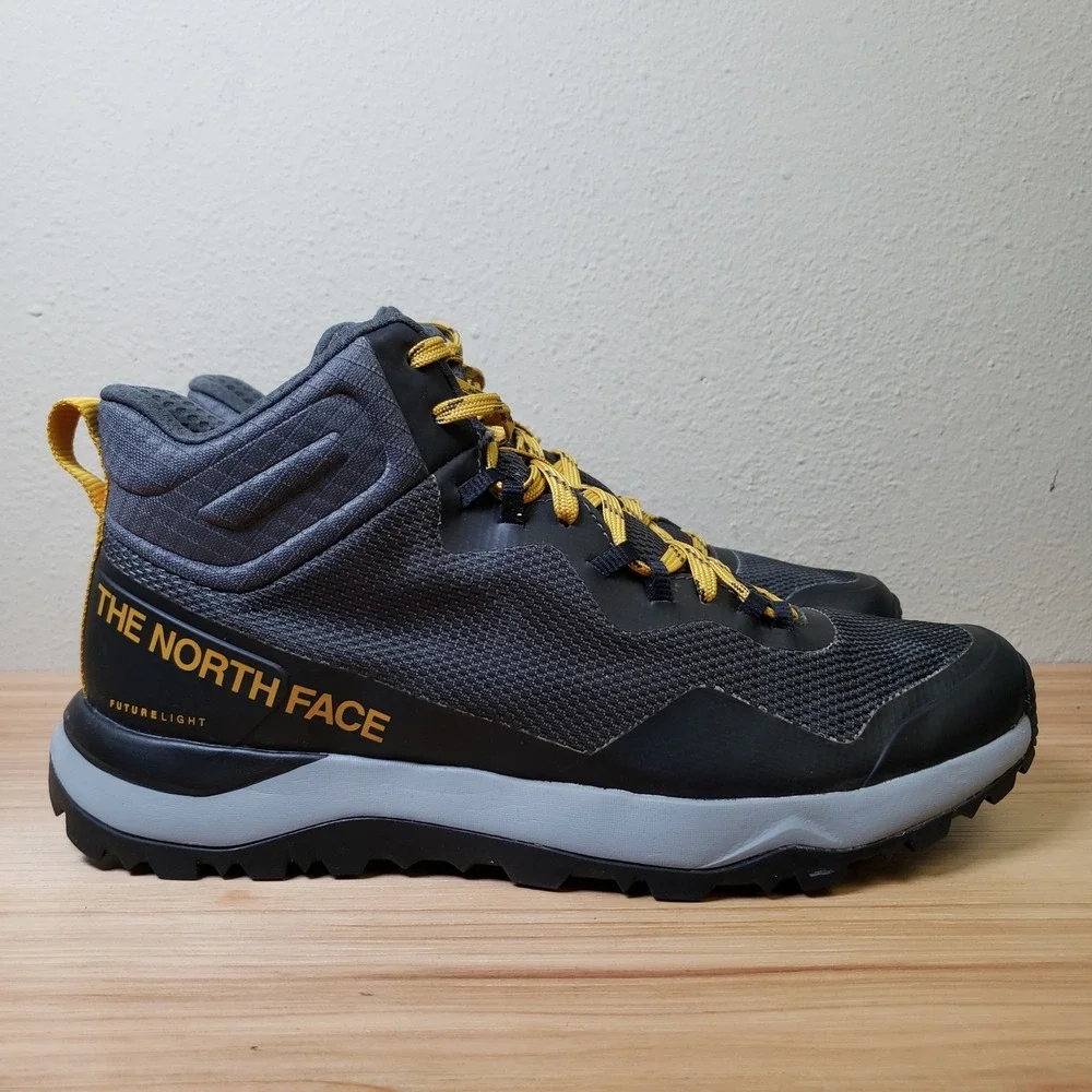 The North Face Men's Size 10.5 Mid Hiking Shoes Gray Future Light EXTS Camping